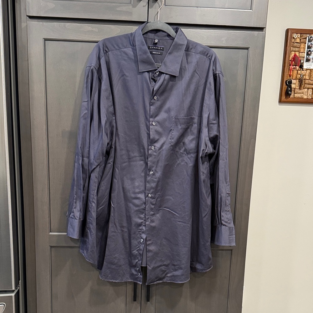 Zara Men's Deep Blue Casual Shirt